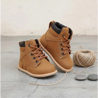 Coturno Infantil Botinha Masculina em Couro de bebê Confortável em Oferta na Shopee