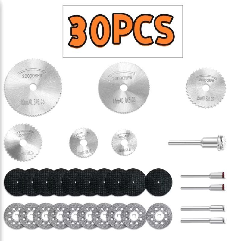 Kit 30 pecas Disco Serra Circular Madeira Retifica E Furadeira Parafusadeira Conjunto de mini 013 250130 em Oferta na Shopee