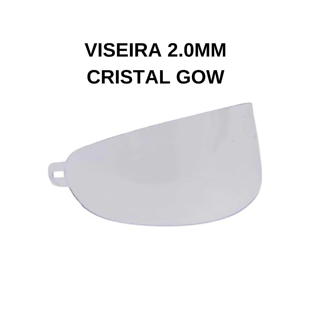 VISEIRA CAPACETE INTERLAGOS GOW 2,00MM CRISTAL