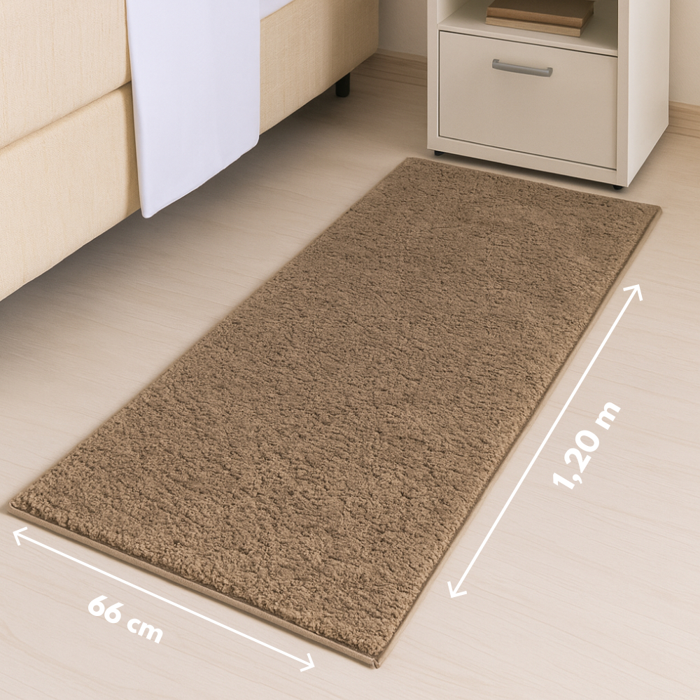 Tapete Passadeira Sala Quarto Cozinha Corredor Antiderrapante Felpudo 66X1,20m Várias Cores Oasis