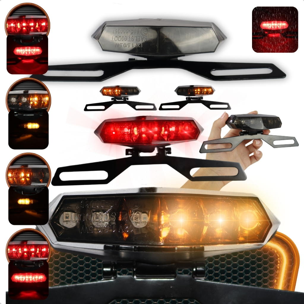 Lanterna Traseira Led Moto Cb300 Hornet Fazer Xj6 Todas CUSTOM  Harle Yamah Ducat Kawasak Suzuk