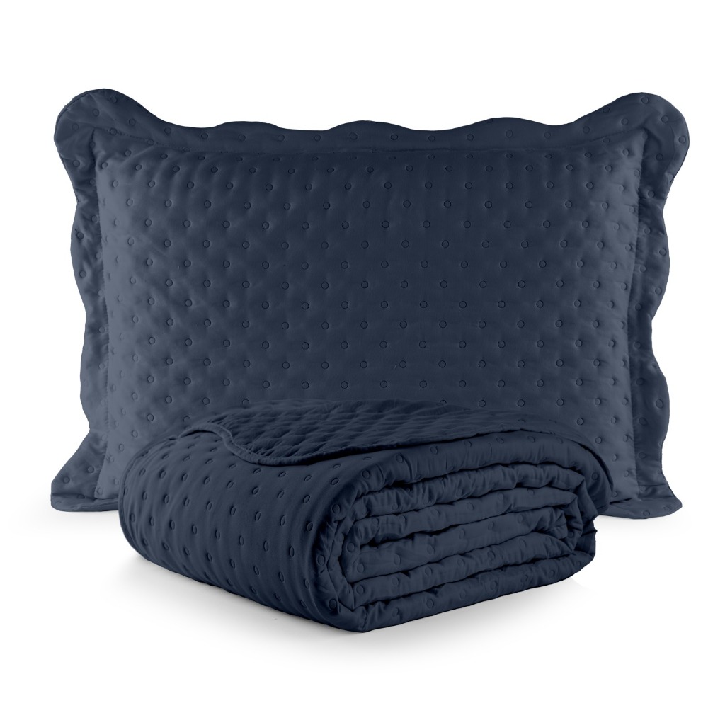 KIT COBRE LEITO COLCHA SOLTEIRO / VIÚVA 02 PEÇAS MATELADO - 200 FIOS MICROPERCAL TOQUE MAC...