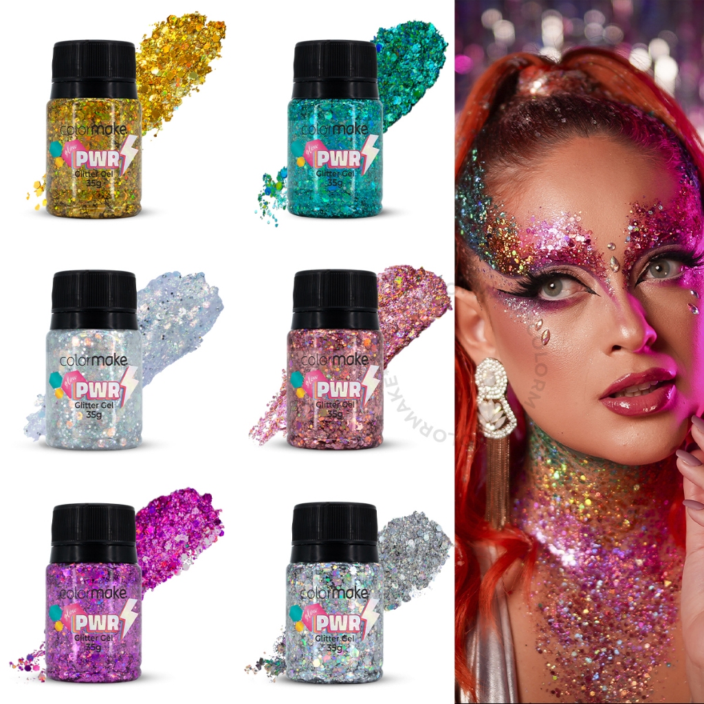 Glitter Gel 35g Glow Power Colormake Carnaval LANÇAMENTO