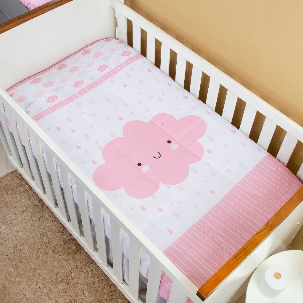 Cobertor Edredom para Berço Infantil Bebe Menina