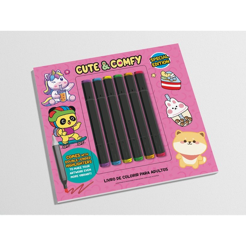 Cute & Comfy Coloring Book for Adults - Special Edition - Livro de Colorir Adulto