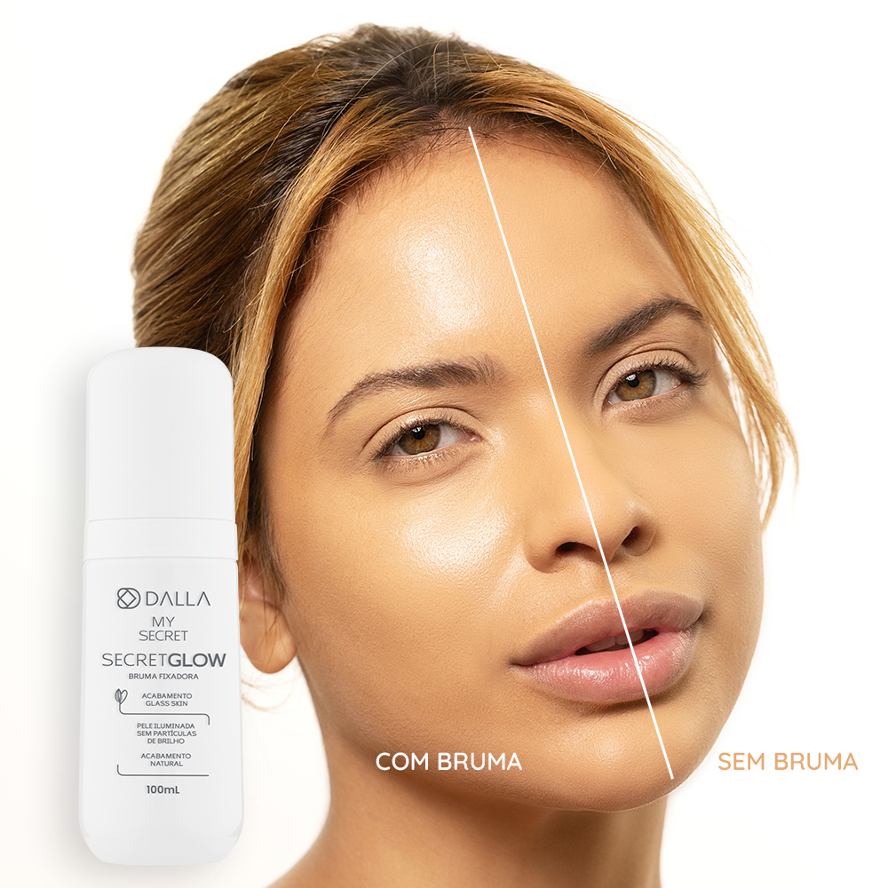 Secret Glow - Bruma Iluminadora e Fixadora de maquiagem efeito Glass Skin em Oferta na Shopee