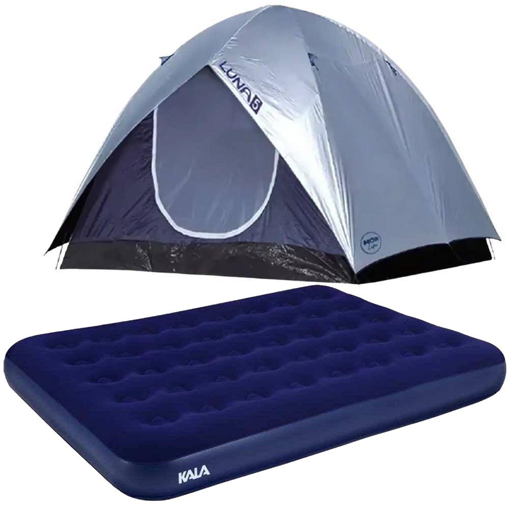 Barraca para Camping Luna Cinco Pessoas com Colchão Inflável Casal KALA