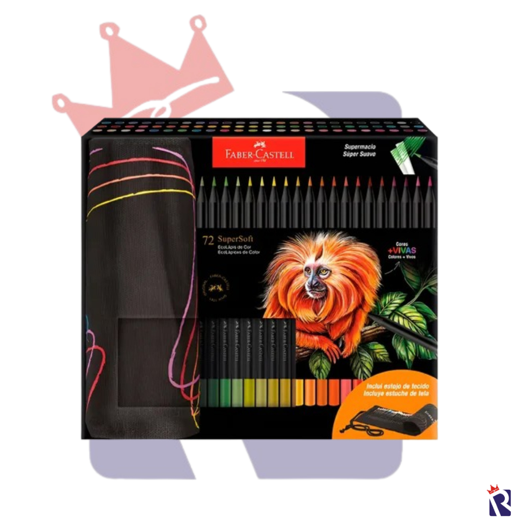 LÁPIS DE COR SUPERSOFT 72 CORES - FABER CASTELL em Oferta na Shopee