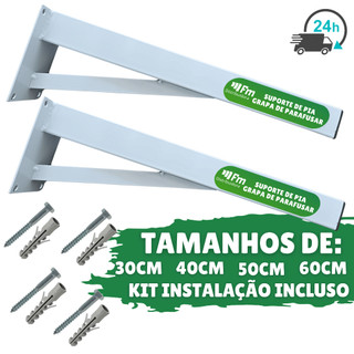 Kit 2 Grapa Reforçado Para Pia Suporte Mão Francesa Bancada Tanque Parafusar Simples + Parafusos