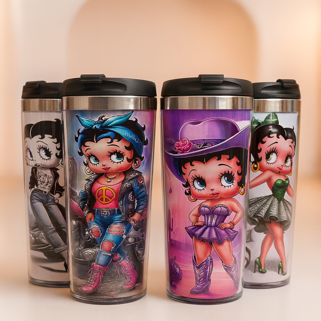 Coleção Nova de Copo Termico Personalizado da Betty Boop 450ml em Oferta na Shopee