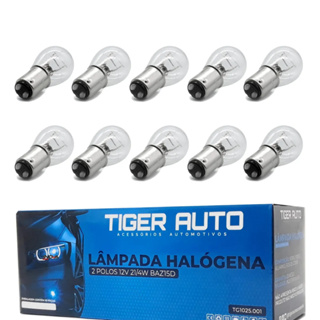 Kit 10 Lâmpadas 2 Polos 12V 21/5W Universal Tiger em Oferta na Shopee