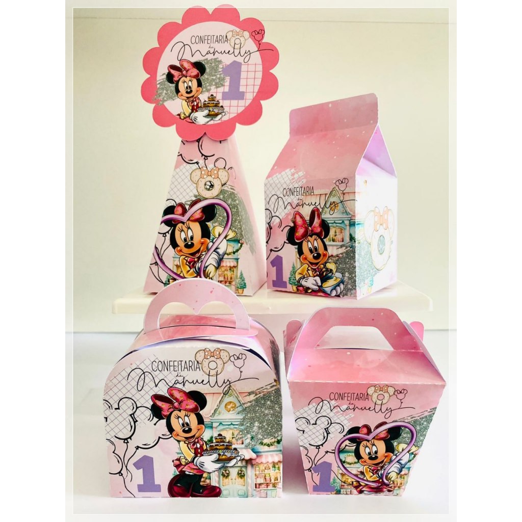 Kit Festa MINNIE CONFEITEIRA - PEGUE E MONTE / Lembrancinhas / Personalizados / Festa Infantil / Aniversário