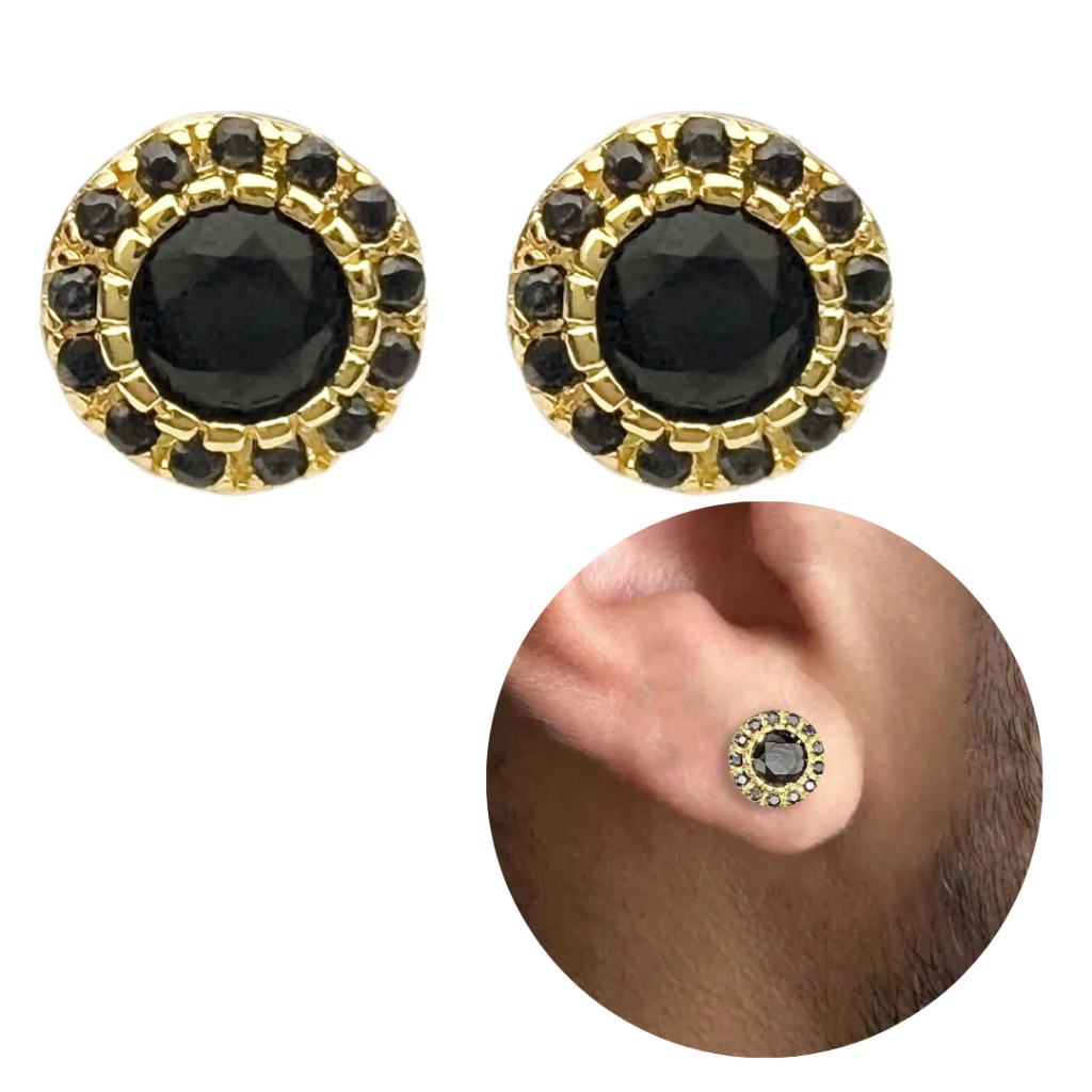 Brinco Masculino Pedra Preta: Onde Comprar | BuscaProdutos