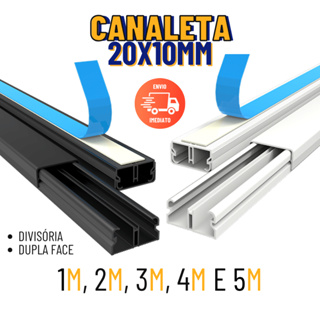 Canaleta 20x10mm Painel Canaletado Organizador Fios Moldura Boiserie Sistema X Dupla Face Divisoria em Oferta na Shopee