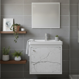 Kit Gabinete Armário para Banheiro 40cm MDF com Cuba + Espelheira em Oferta na Shopee