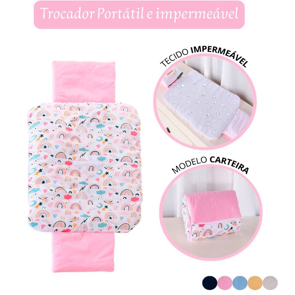 Trocador De Fraldas Portátil Imperméavel para Bebê Menino Menina 01 Peça