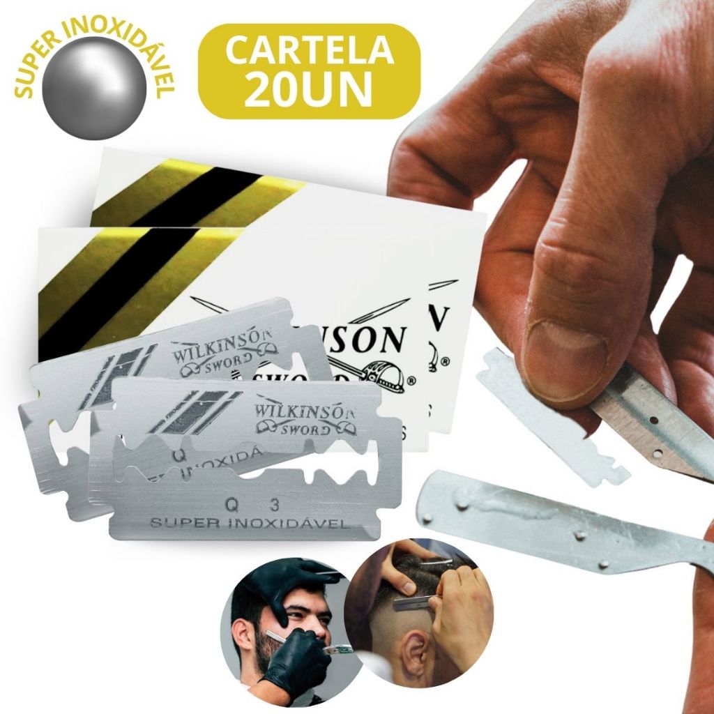 Lamina De Barbear Super Inoxidavel Wilkinson Sword Com 20 Unidades
