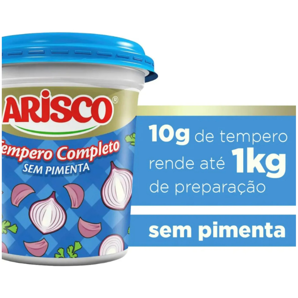 Tempero Pó Completo Sem Pimenta Arisco Pote 1kg - Kit C/ 2 Unidades — imagem 2 de 2