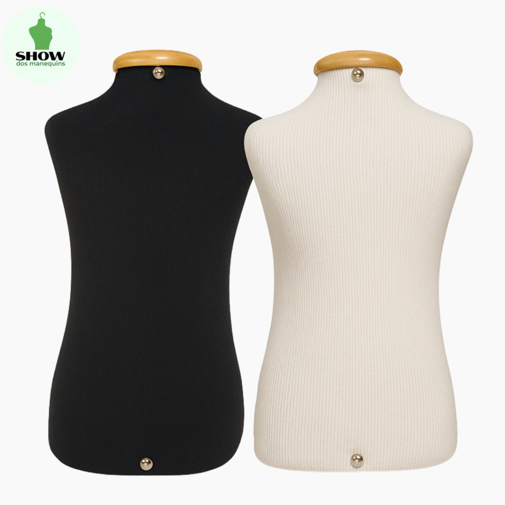 Mini Busto/Manequim Expositor Bijuterias | Vitrine Fashion, Fibra Malha, Look Pet e Infantil