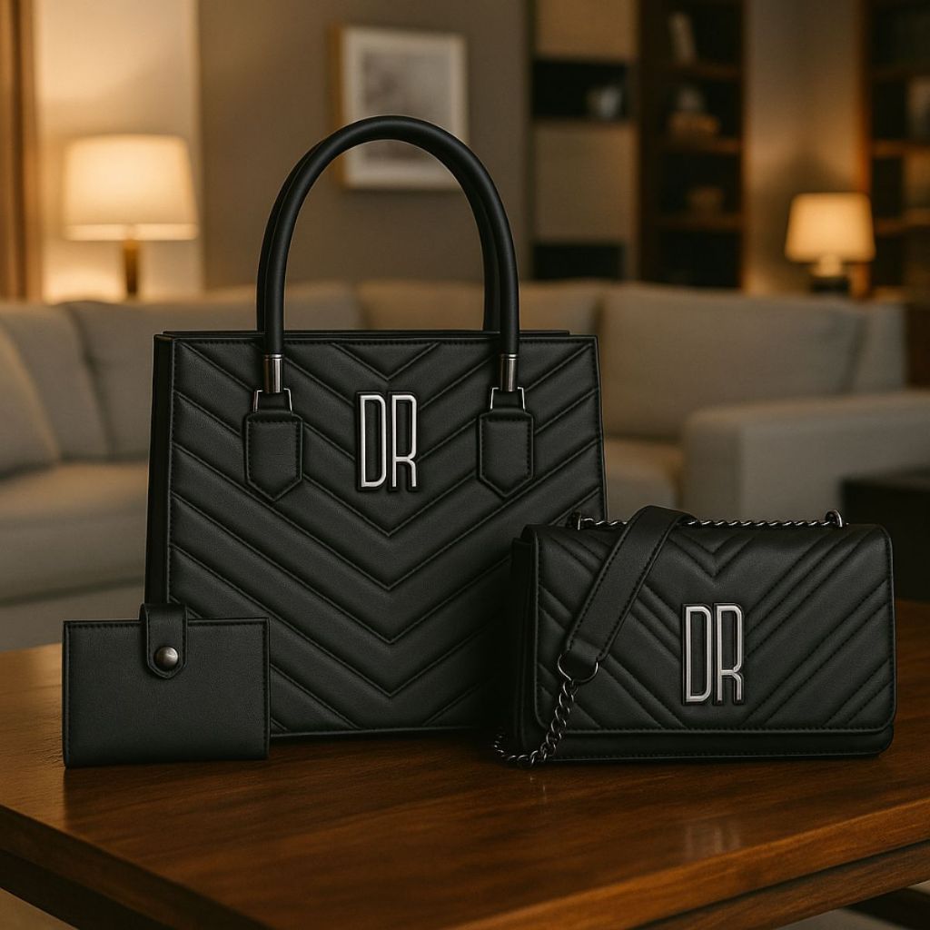 Kit Bolsa Feminina Tiracolo De Ombro Espaçosa + Pequena Alça Corrente Transversal + Carteira Oferta em Oferta na Shopee