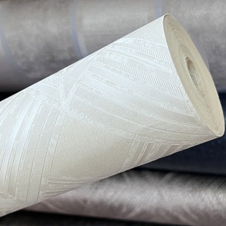 Papel de Parede 3D Branco Geométrico Alto Relevo - Rolo 10m x 53cm - Cola Inclusa - Vinílico Texturizado em Oferta na Shopee