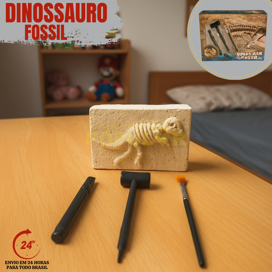 Dinossauro Dino Fóssil Escavação Brinquedo Escavar Arqueologia