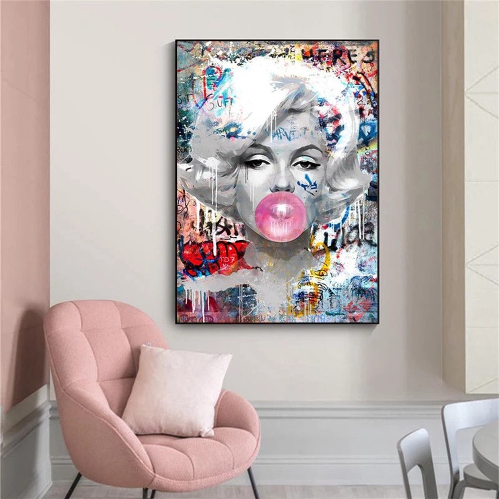 Quadros Decorativos peça única 70x50 Decoração Mulher Chiclete Antiguidade Sala Quarto MDF Alta Resolução