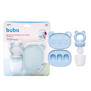 Kit Porta Frutinhas Forminha Para Picole Ou Sovertinho Infantil Em Silicone Azul Buba em Oferta na Shopee