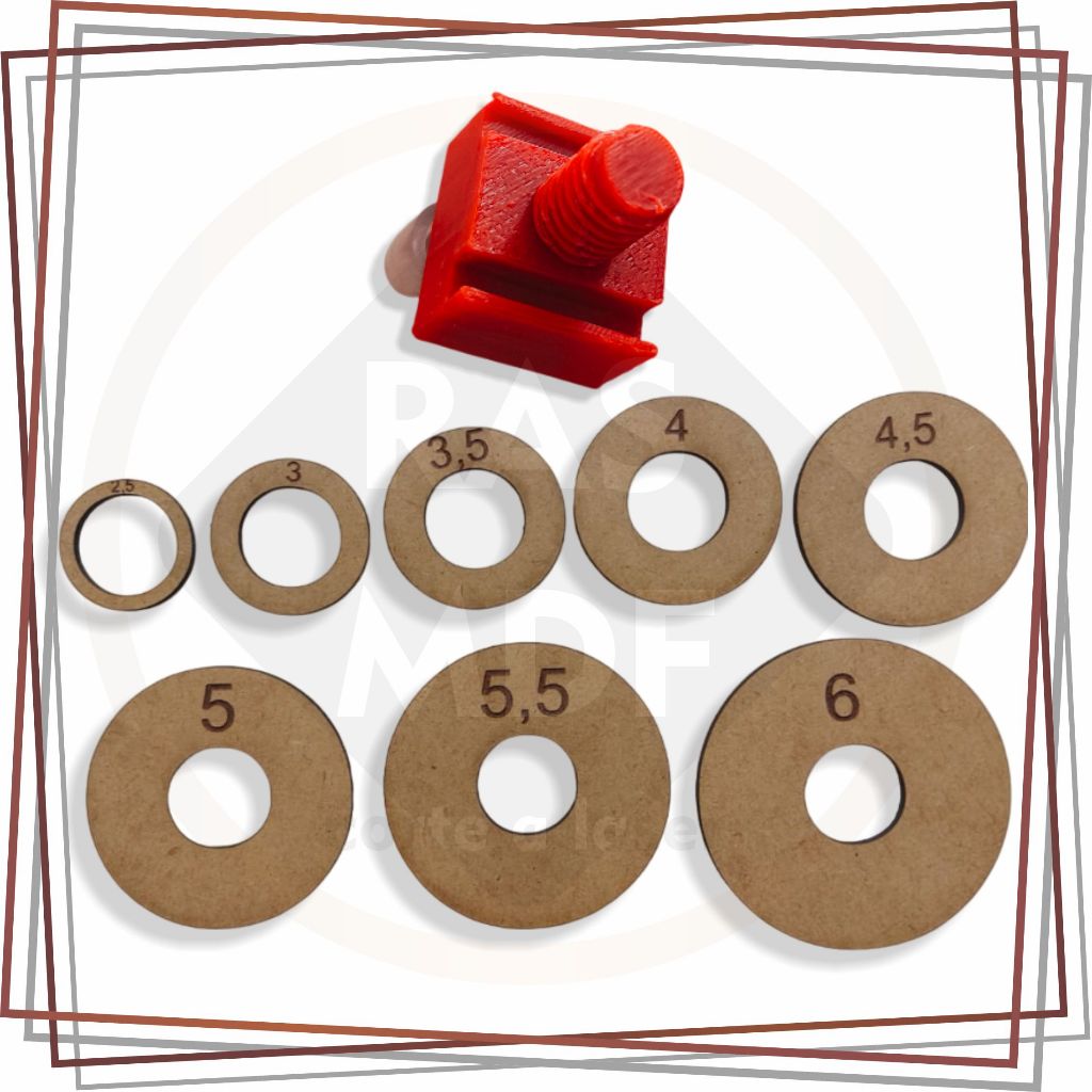 PROMOÇÃO 08 Gabaritos para corte de adesivos/tags redondo + 01 Lâmina de Reposição em Oferta na Shopee