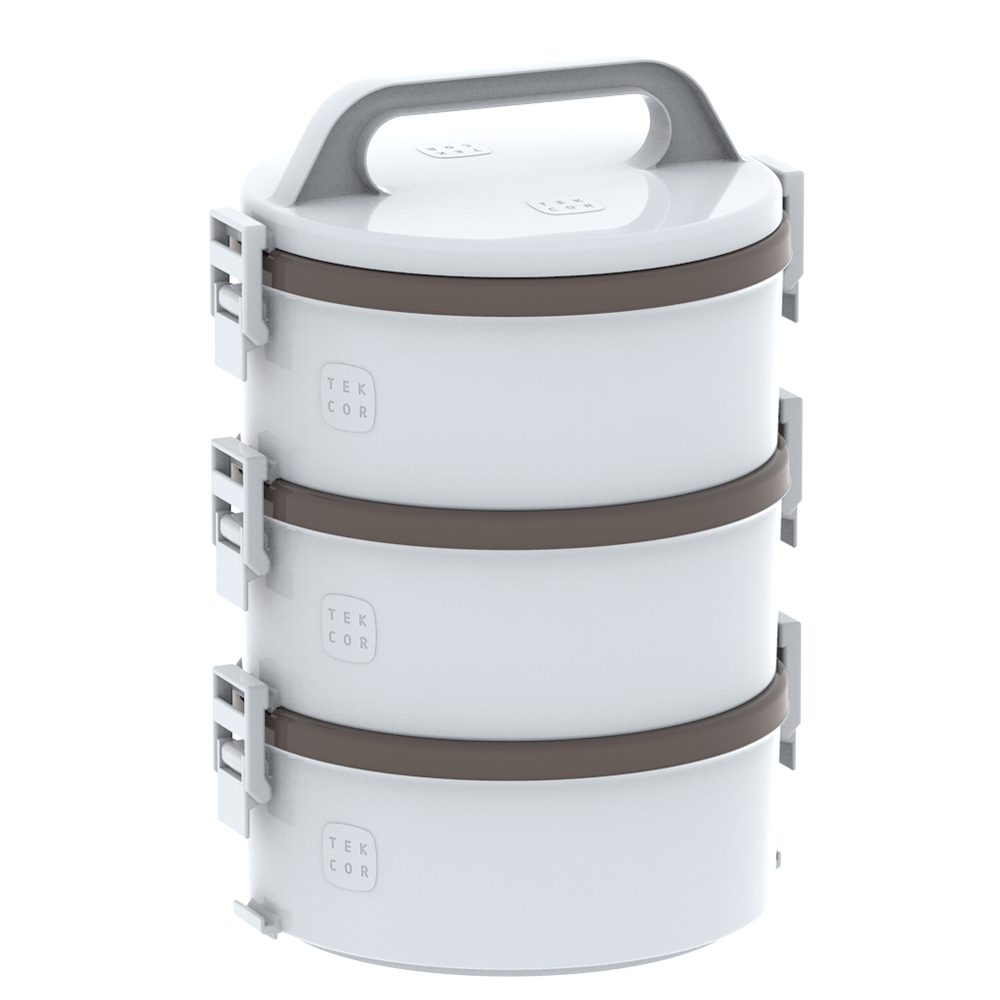 MARMITA TEKCOR 1,5L CONJUNTO C/3 PEÇAS CINZA