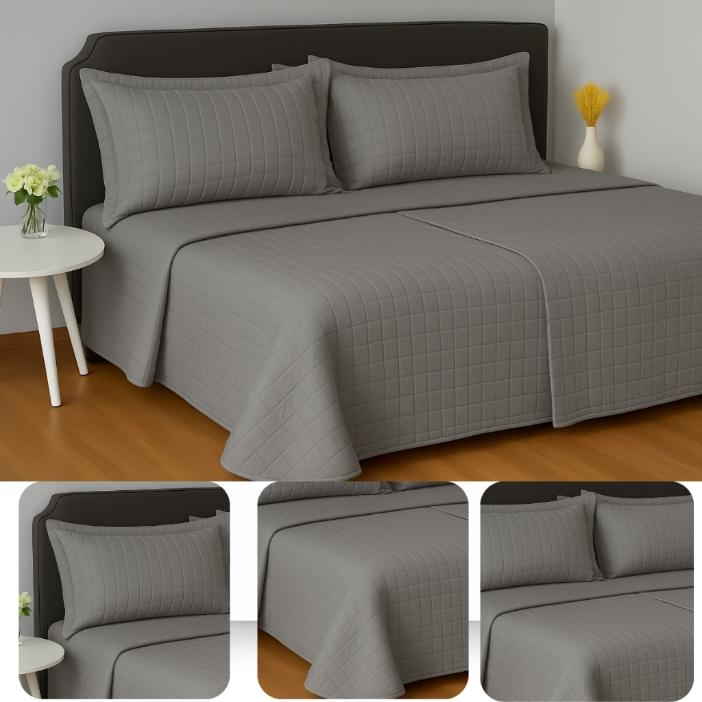 Kit Cobre Leito King Size/Queen/Casal/Solteiro Matelado 400 Fios 3 Peças Extra Macio em Oferta na Shopee