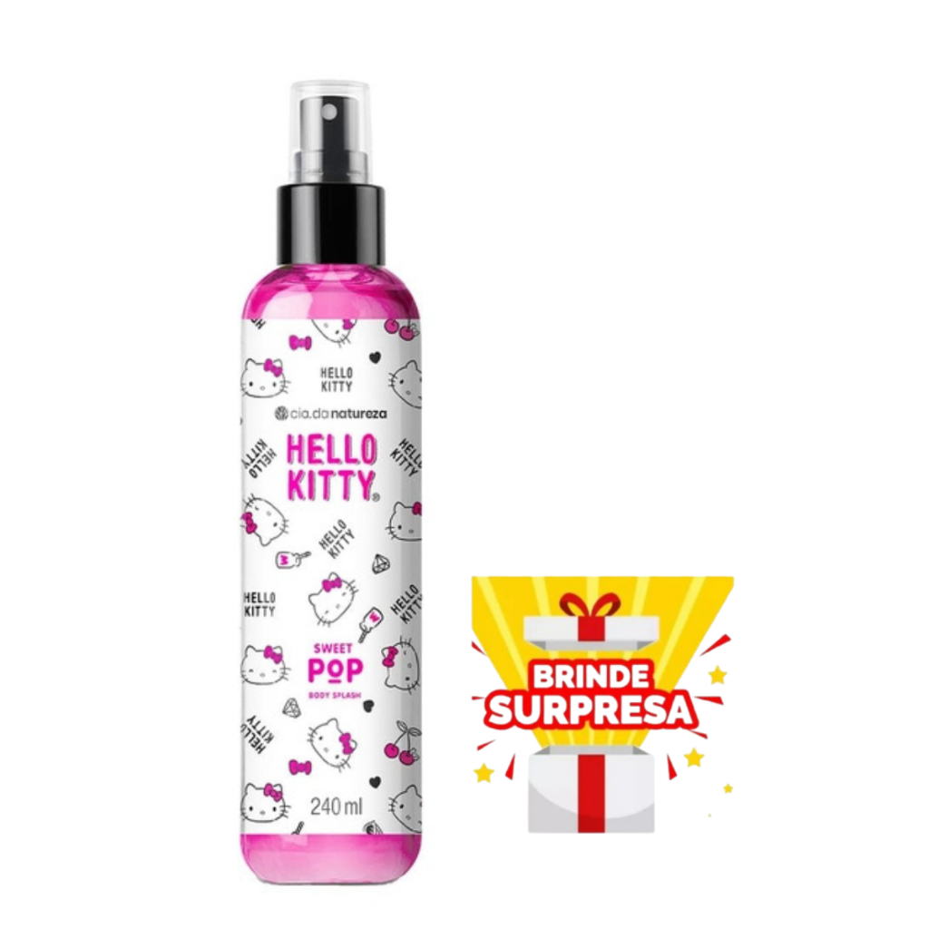 Cia da Natureza Hello Kitty Deo Colônia Body Splash Sweet Pop 240ml