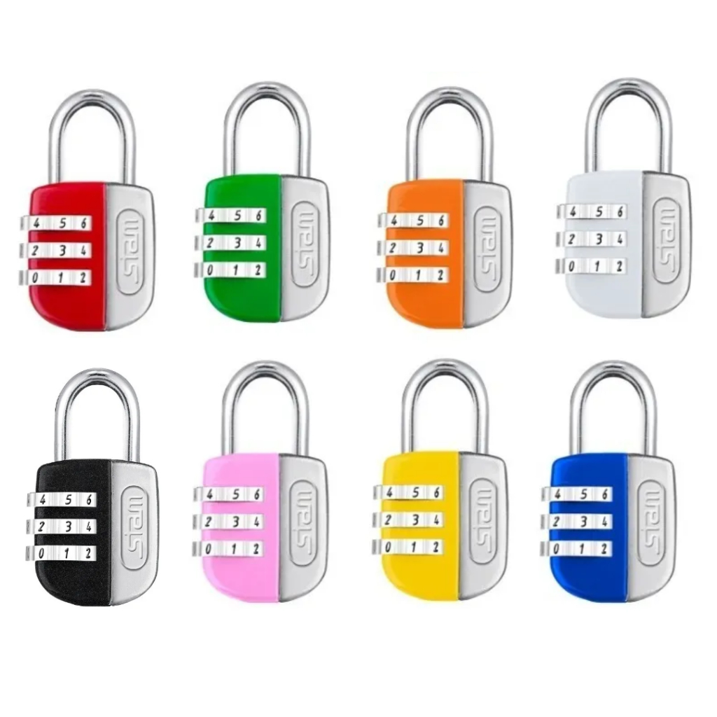 Imagem Cadeado Com Segredo Numérico Life Colors 25mm Stam Para Mala Mochila