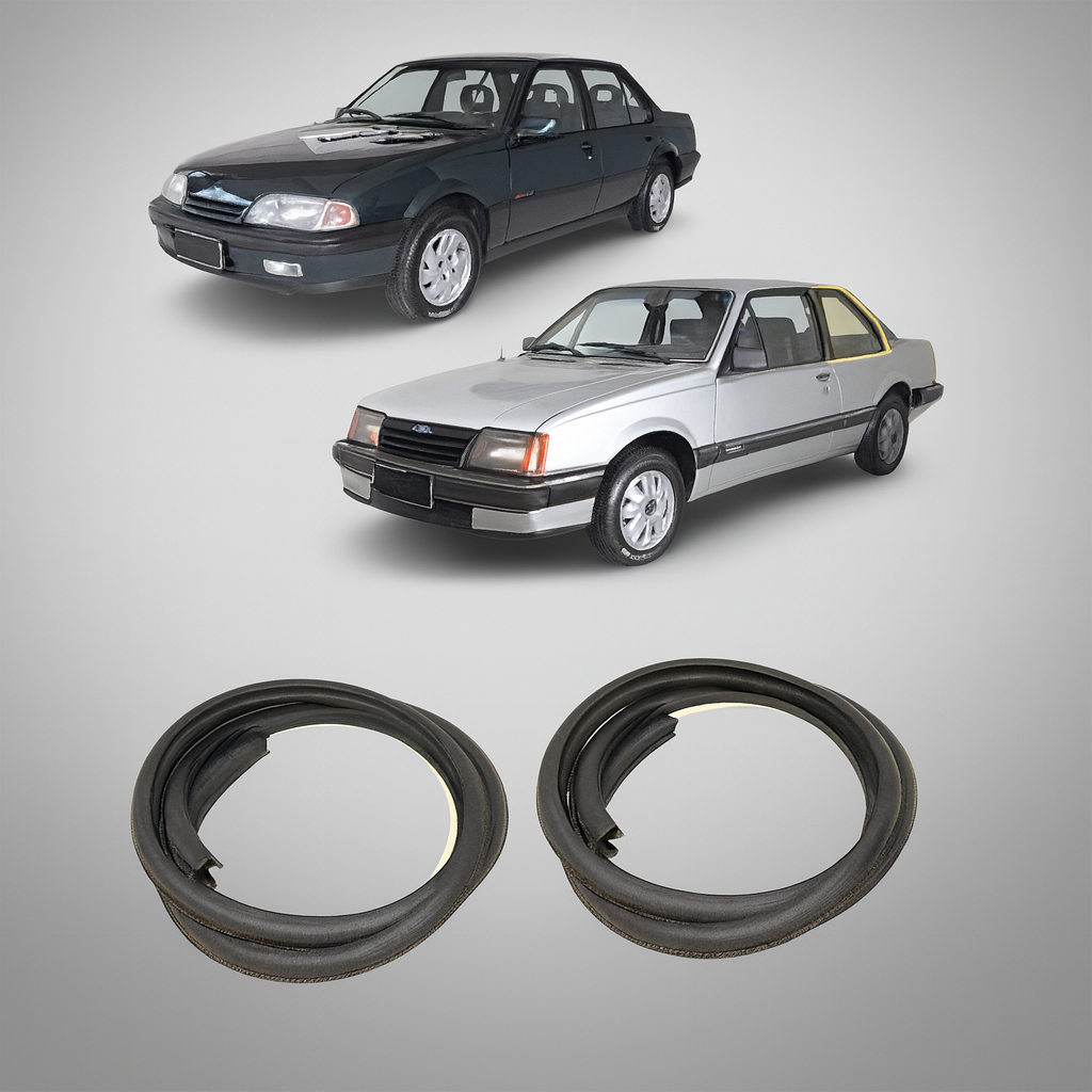 Par 2 Borrachas Vidro Lateral Traseiro Movel Monza Pvc em Oferta na Shopee