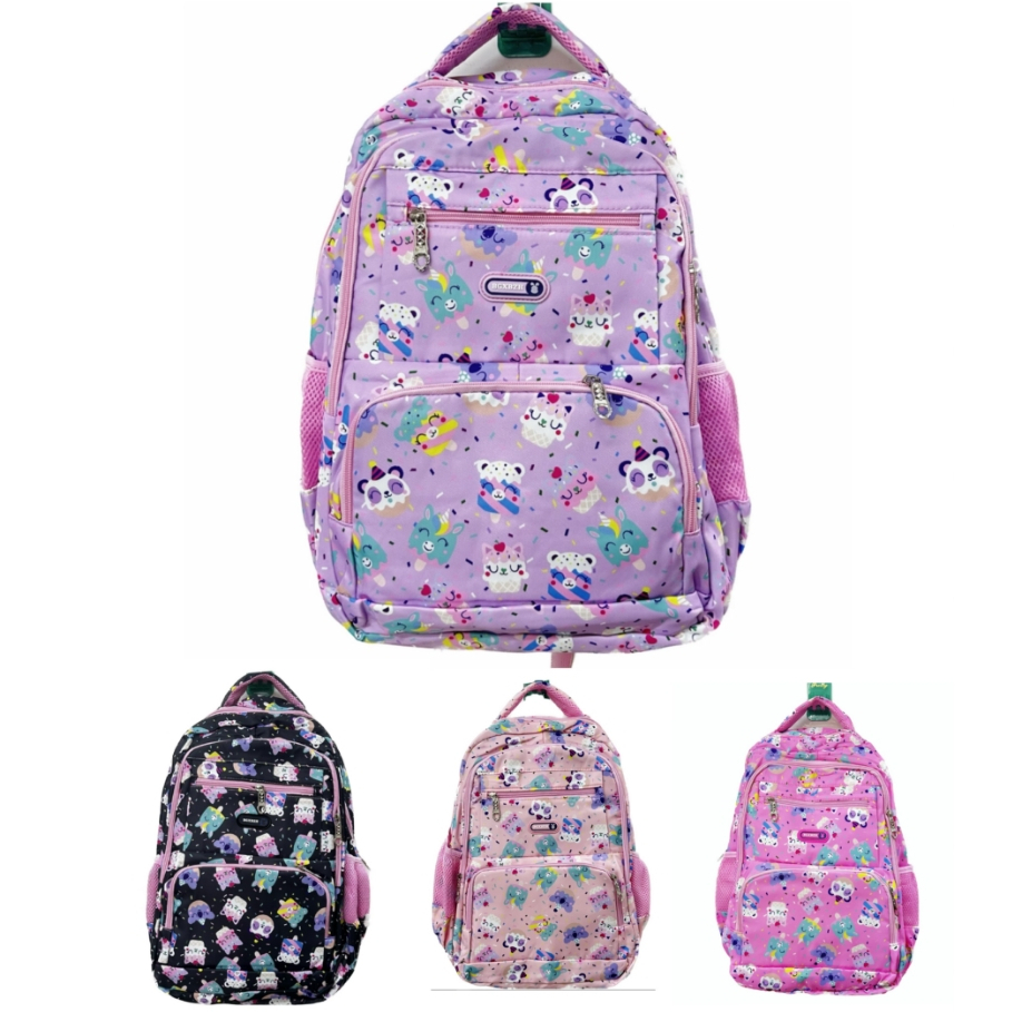 Mochila Grande Nylon Impermeável Escolar Faculdade Femenina 1102 em Oferta na Shopee