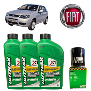 KIT TROCA 3L ÓLEO SEMISSINTÉTICO15W40 FILTRO DE ÓLEO FIAT PALIO UNO STRADA SIENA CARROS MOTOR FIRE em Oferta na Shopee
