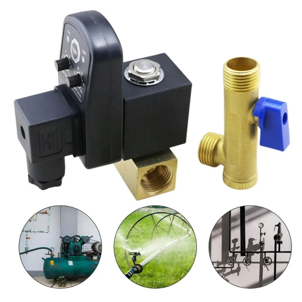 Purgador Eletronico DN 1/2" C/  filtro e valvula  V220 AC - VST04 Vazão de água automatica