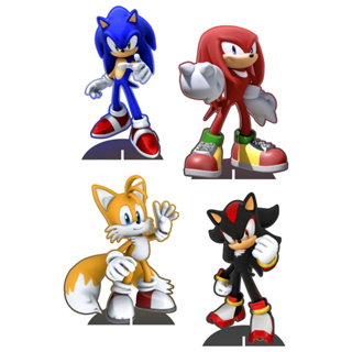 Kit 4 Displays Sonic e Amigos 20cm - Vinil Fosco - Totem Decoração Aniversário - ENVIO RÁPIDO em Oferta na Shopee