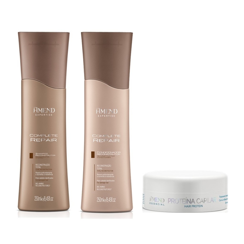 Amend Kit Complete Repair Shampoo e Condicionador 250ml + Essencial Proteína Capilar 100g