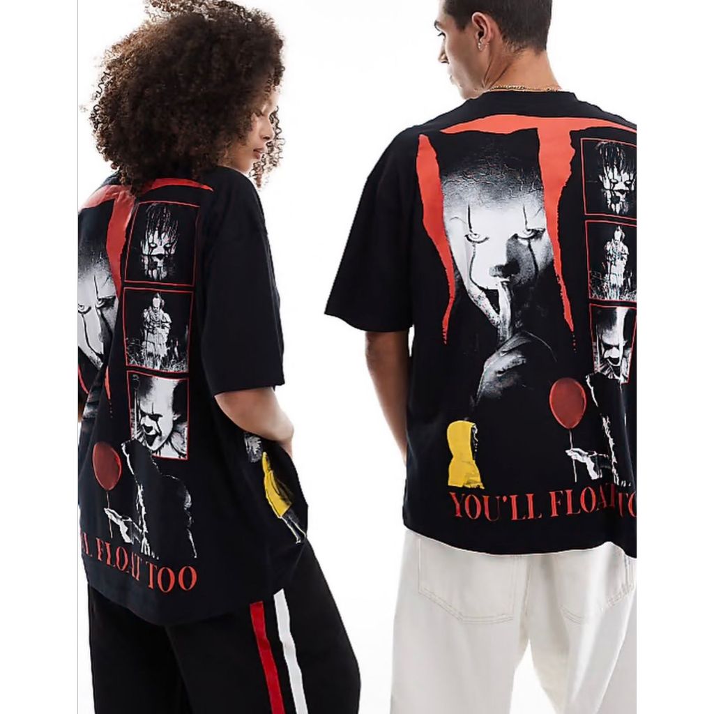 Camiseta It A Coisa Pennywise Oversized Streetwear Plus Size Aftersoul 100% algodão