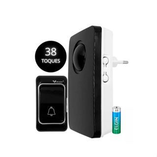 Campainha Sem Fio Inteligente Atek LK-TA001 / LKM 3013P – 38 Toques, Alcance 200m, Volume Ajustável em Oferta na Shopee