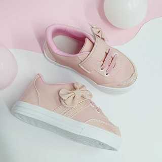 Tênis Menina Infantil Lacinho Gliter Casual Confortável Velcro Feminino em Oferta na Shopee