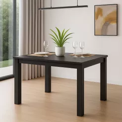 Mesa Retangular Para Cozinha Tampo Madeira 90x90