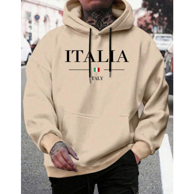 Moletom Premium Italia City Moda Inverno Lançamento Blusa Canguru Confortavel Flanelado