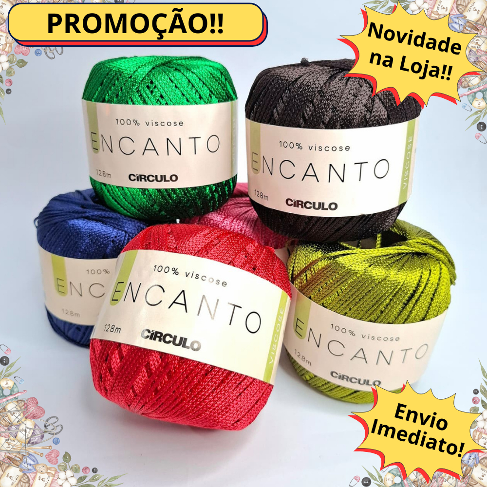 Linha Encanto Círculo 128m 100g Crochê e Tricô fio circulo 100g fio encanto linha circulo encanto em Oferta na Shopee