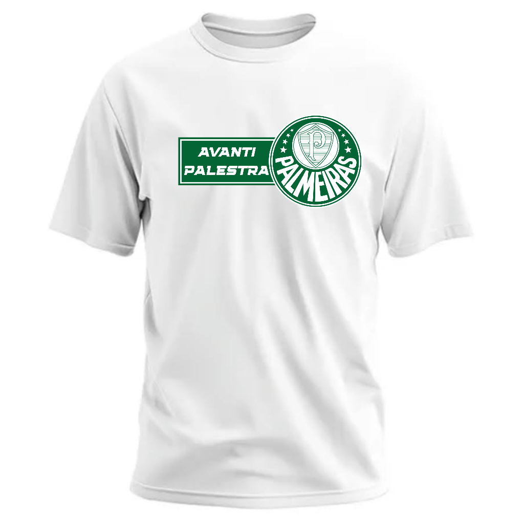 Camiseta Torcida Palmeiras Verdão Porco Avanti Blusa Casual Passeio Frases Feminino Masculino Unissex