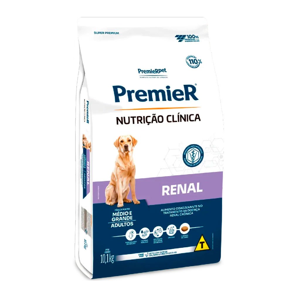 Ração Premier Nutrição Clínica Renal Cães Adultos Porte Médio e Grande 10,1kg