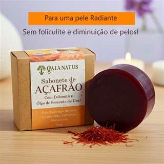 kit 3 Sabonete de Açafrão e Dolomita Depilatório Hidratante Corporal Natural 100g em Oferta na Shopee