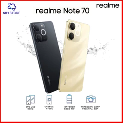 Realme Note 70 4G, Versão Global, 128-2564GB RAM e 4-8GB RAM, Processador Unisoc T7250, Novo