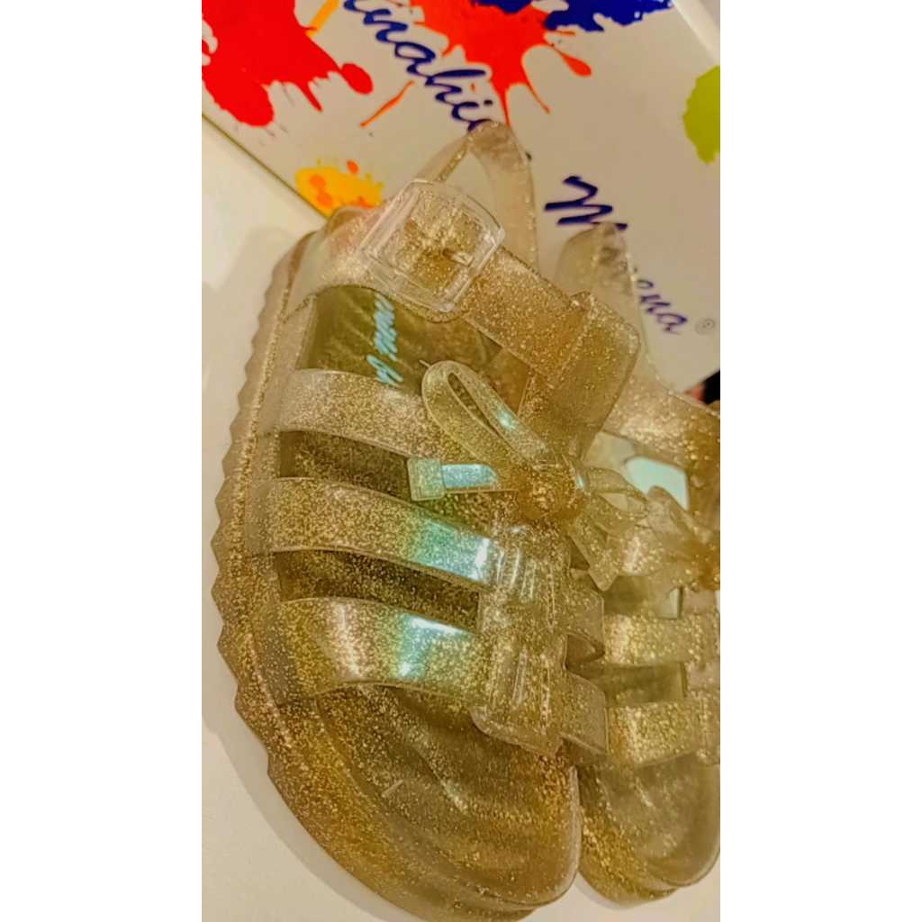 Sandália Baby Duda Ouro Glitter Janahina Morena
